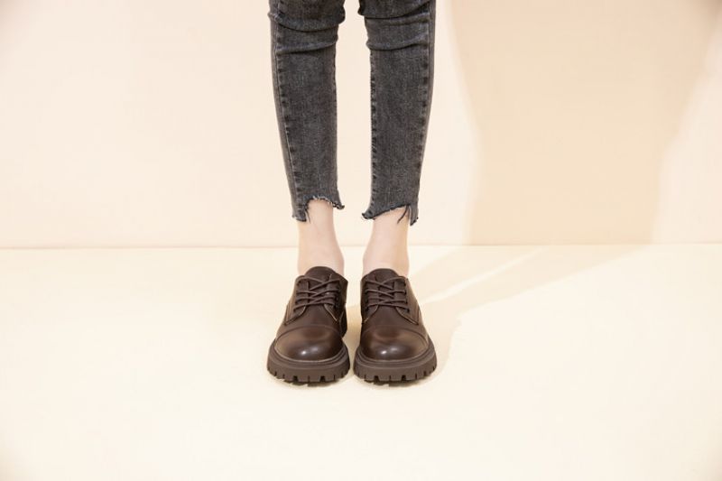 Aaren Damskie Buty Typu Oxford - Brązowy