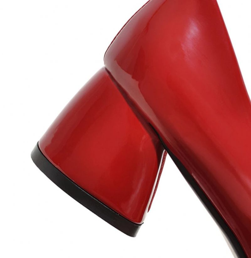 Abby Damskie Buty Na Średnim Obcasie Klamra Czarne - Czarny