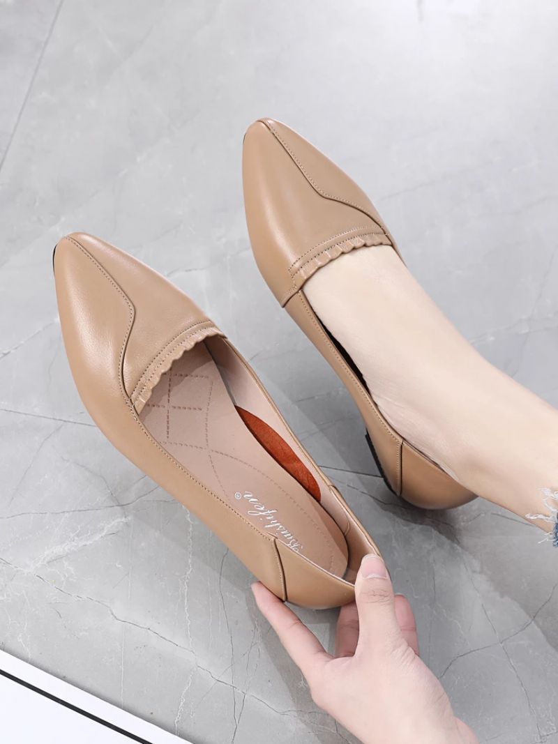 Adela Damskie Płaskie Buty - Czerwony
