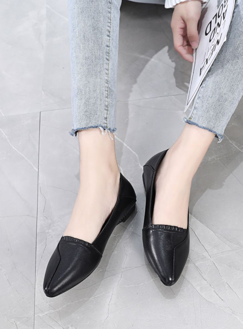 Adela Damskie Płaskie Buty - Czerwony