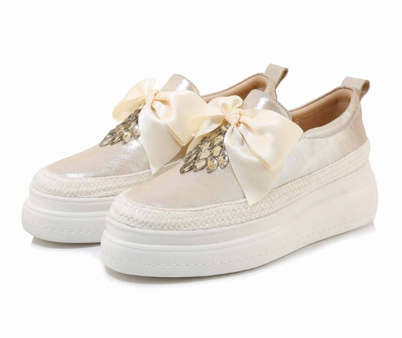 Adoura Damskie Buty Na Platformie - Morelowy