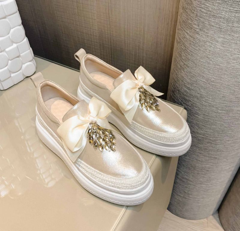 Adoura Damskie Buty Na Platformie - Morelowy