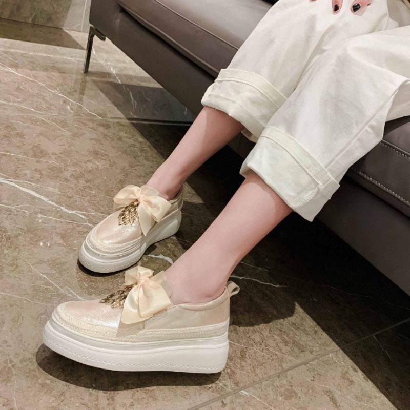 Adoura Damskie Buty Na Platformie - Morelowy