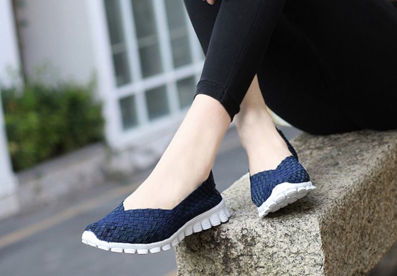 Afra Damskie Buty Wsuwane - Granatowy niebieski