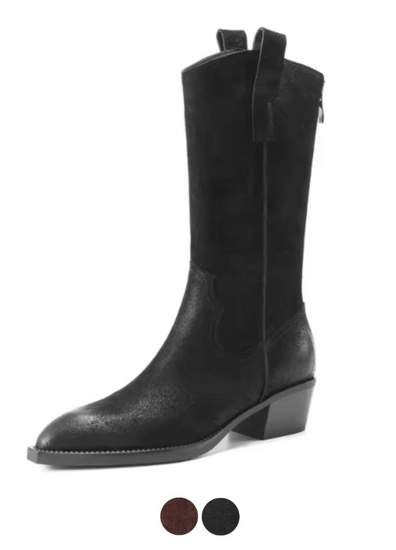 Aila Damskie Buty Skórzane Kowbojskie