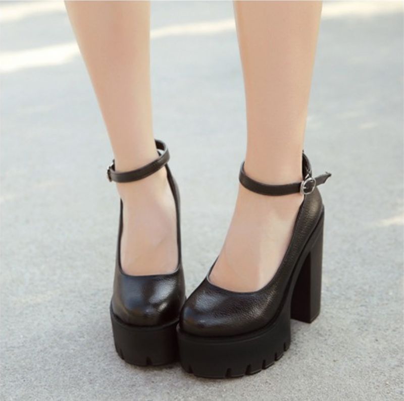 Aitana Damskie Buty Na Platformie - Czarny