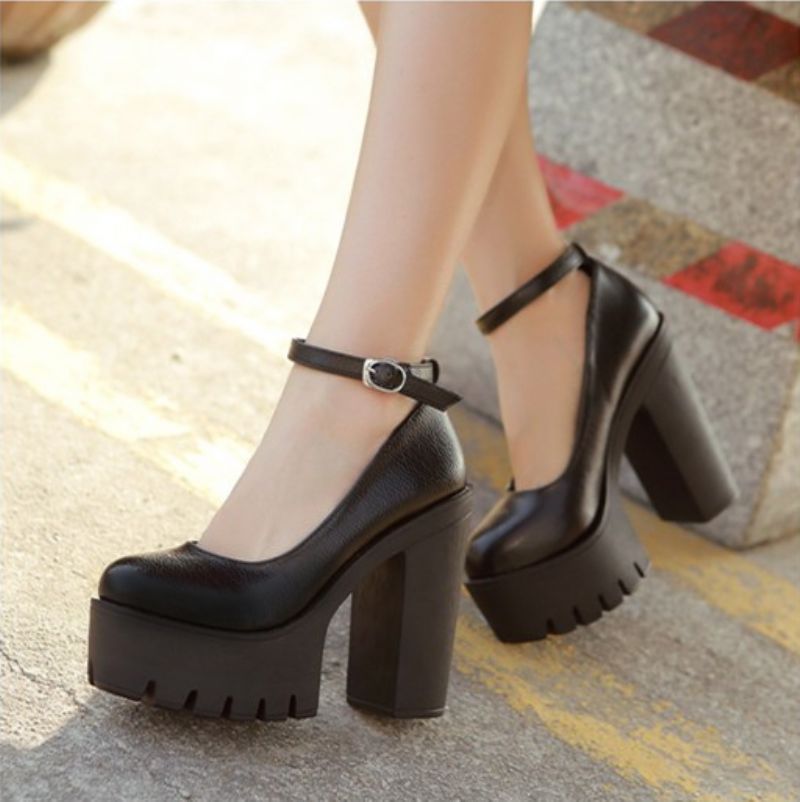Aitana Damskie Buty Na Platformie - Czarny