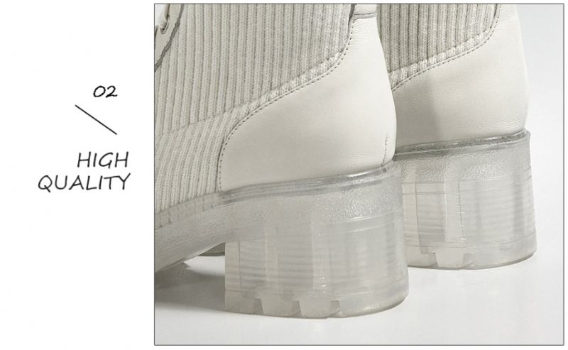 Alana Boots Mid Calf - Biały