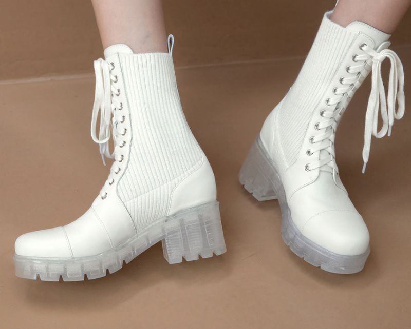 Alana Boots Mid Calf - Biały