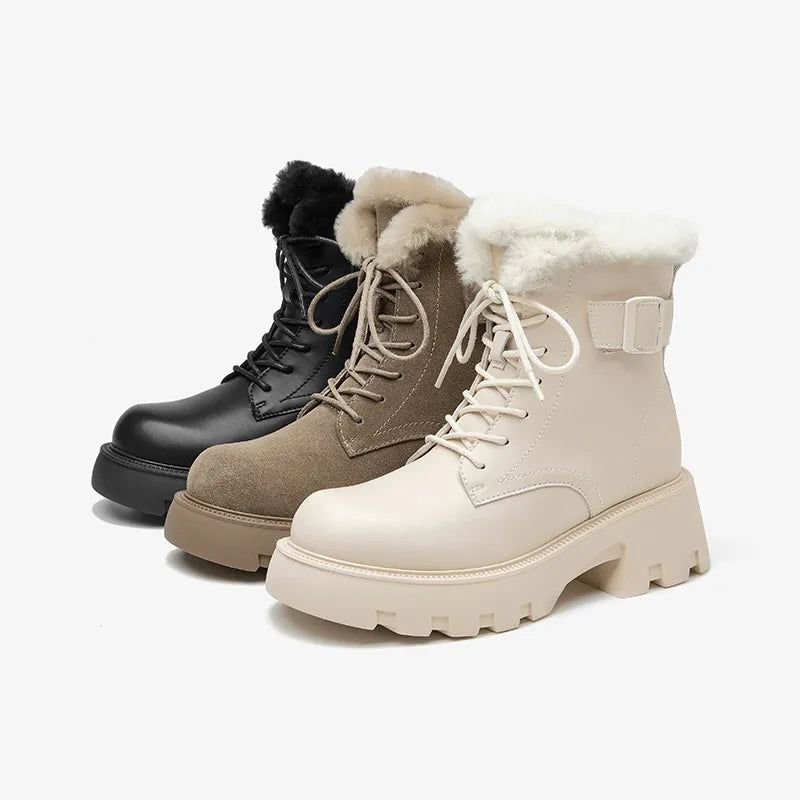 Alanis Damskie Buty Śnieżne - Khaki