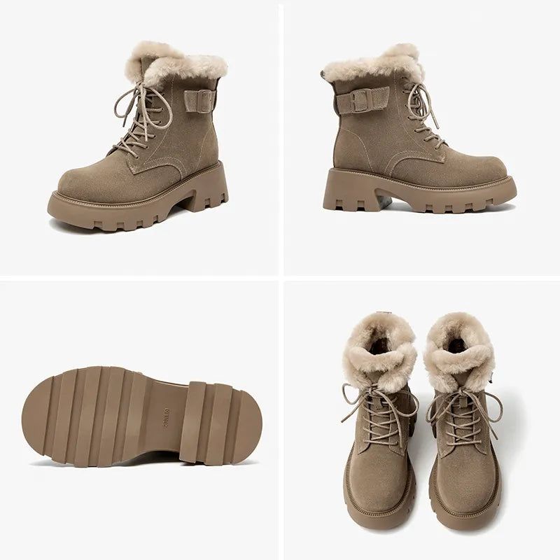 Alanis Damskie Buty Śnieżne - Khaki