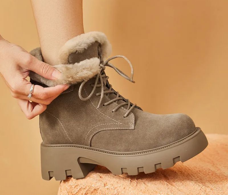 Alanis Damskie Buty Śnieżne - Khaki