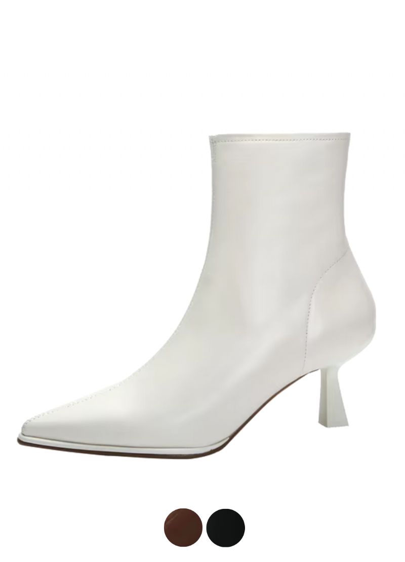 Alba Damskie Skórzane Buty Do Kostki