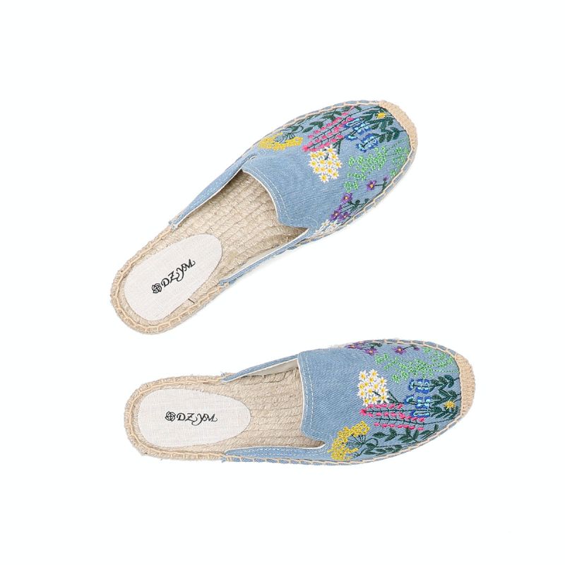 Albani Damskie Wsuwane Espadryle Chodaki - Niebieski