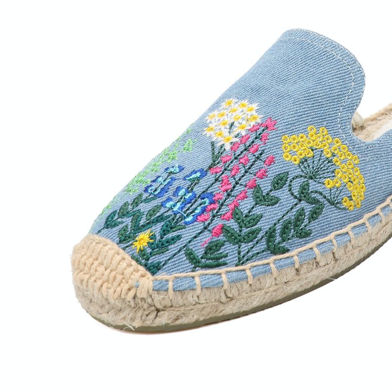 Albani Damskie Wsuwane Espadryle Chodaki - Niebieski
