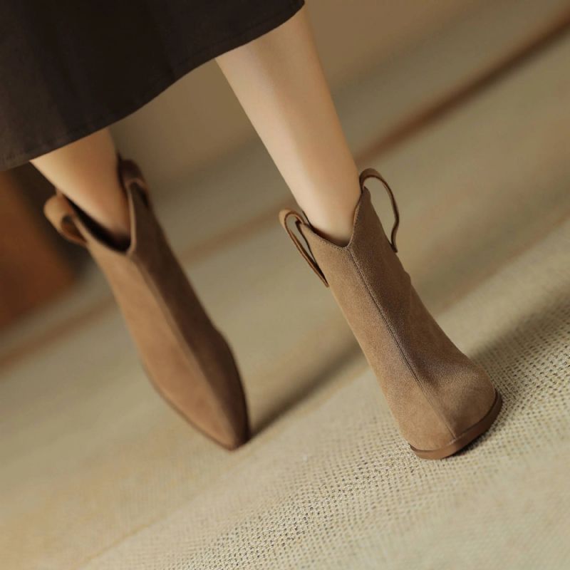 Albania Damskie Buty Kowbojskie - Brązowy