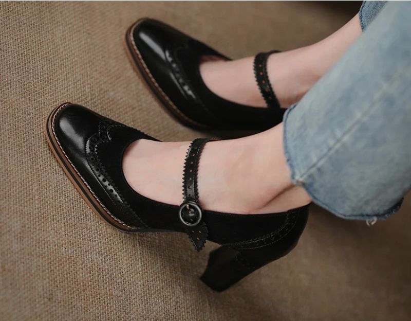 Albany Damskie Buty Brogues Pompy - Morelowy