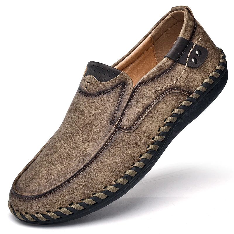 Alberth Męskie Mokasyny Codzienne Buty - Khaki