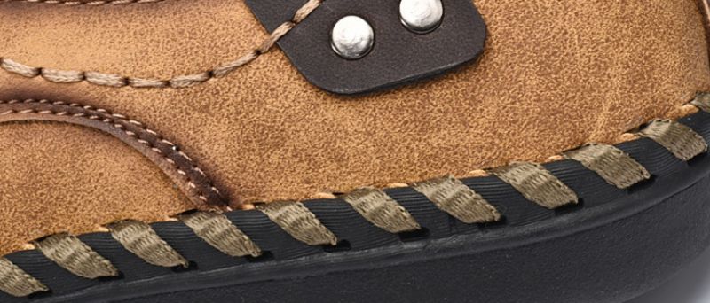 Alberth Męskie Mokasyny Codzienne Buty - Khaki