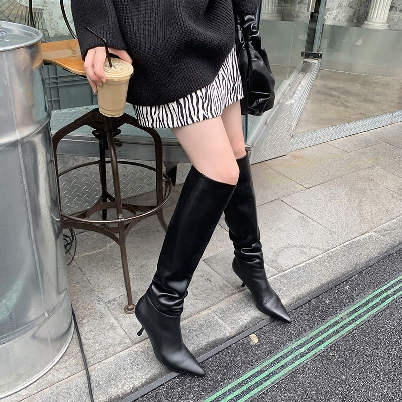 Alberty Damskie Buty - Czarny Bez futra