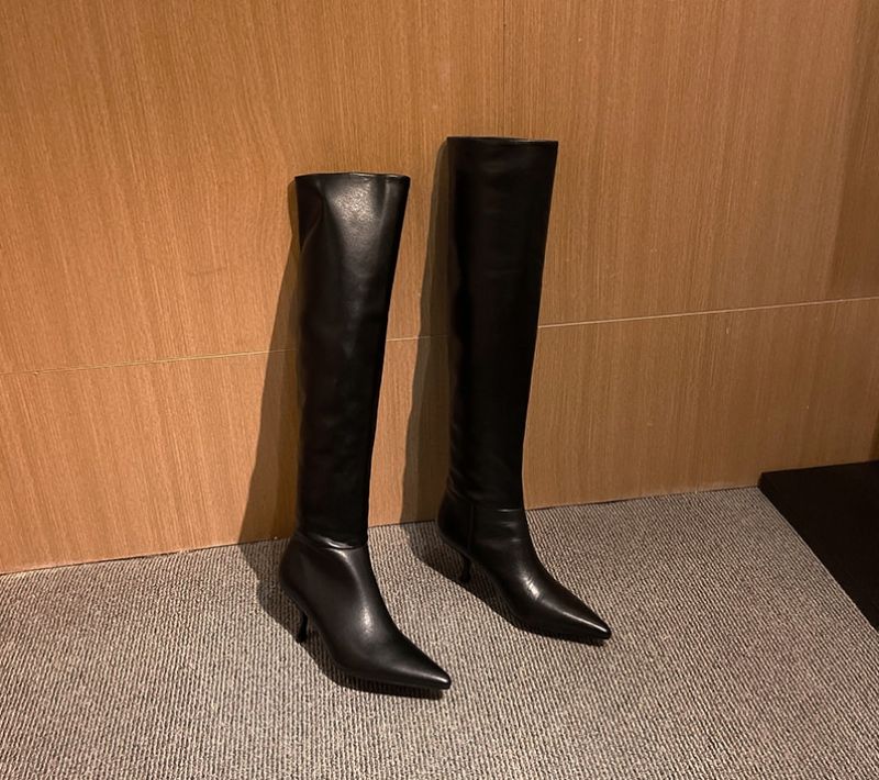 Alberty Damskie Buty - Czarny Bez futra
