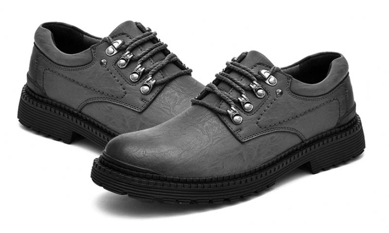 Alden Męskie Buty Wsuwane Oxford - Szary