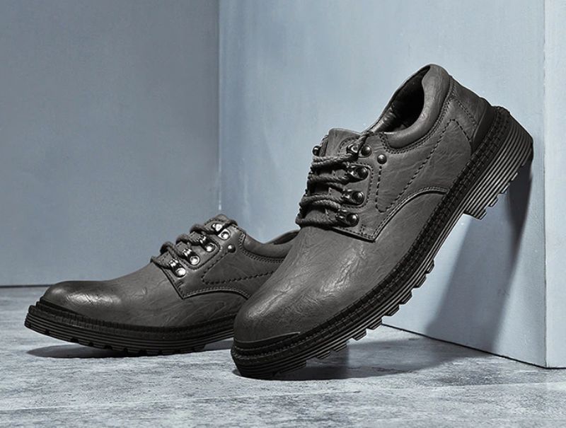 Alden Męskie Buty Wsuwane Oxford - Szary