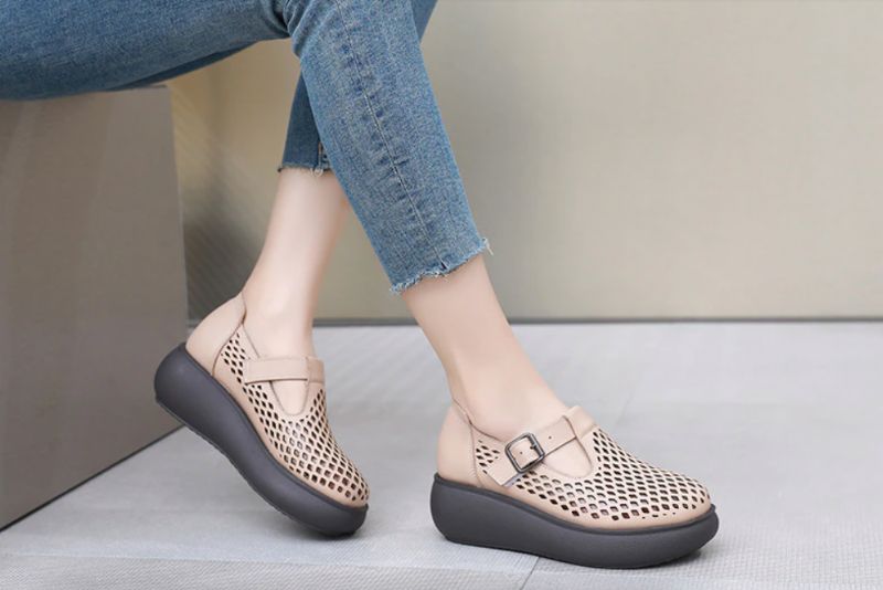 Alegria Damskie Buty Na Platformie - Beżowy