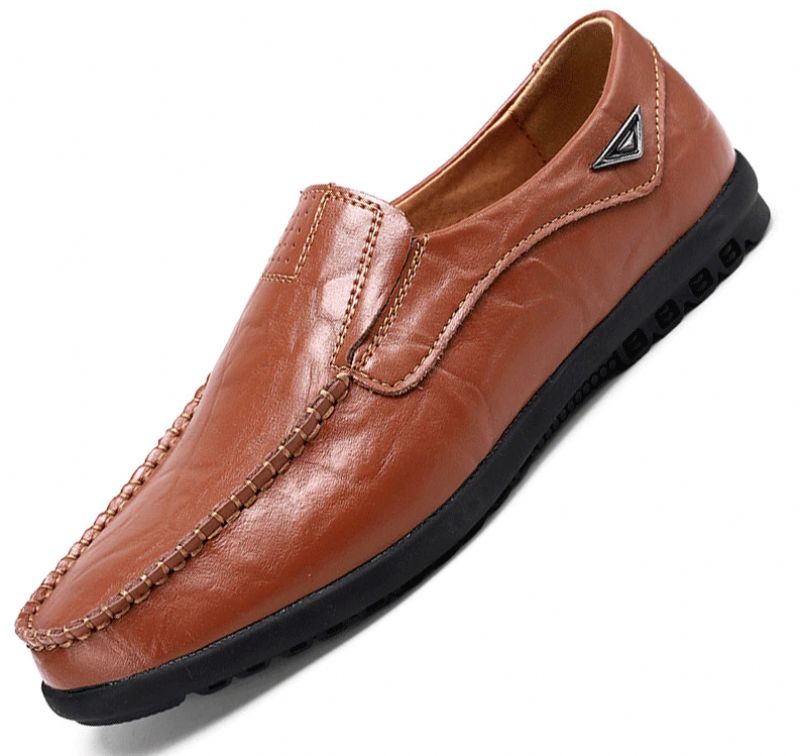 Alei Męskie Mokasyny Eleganckie Buty - Pomarańczowy