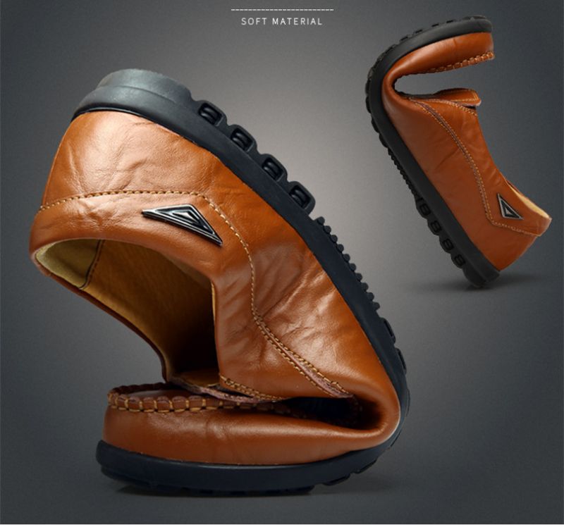 Alei Męskie Mokasyny Eleganckie Buty - Pomarańczowy