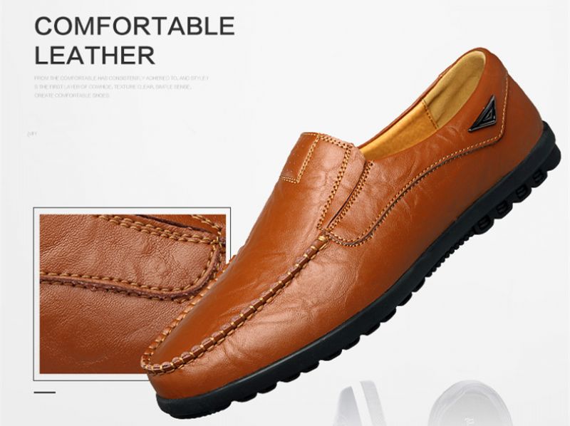 Alei Męskie Mokasyny Eleganckie Buty - Pomarańczowy