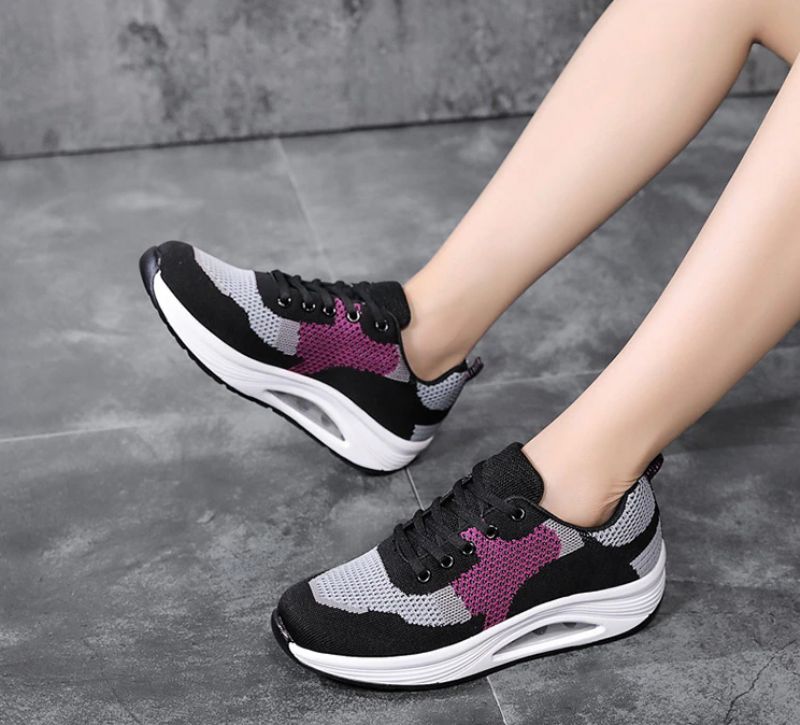Aleja Damskie Buty Platformowe Do Chodzenia Na Platformie - Czarny