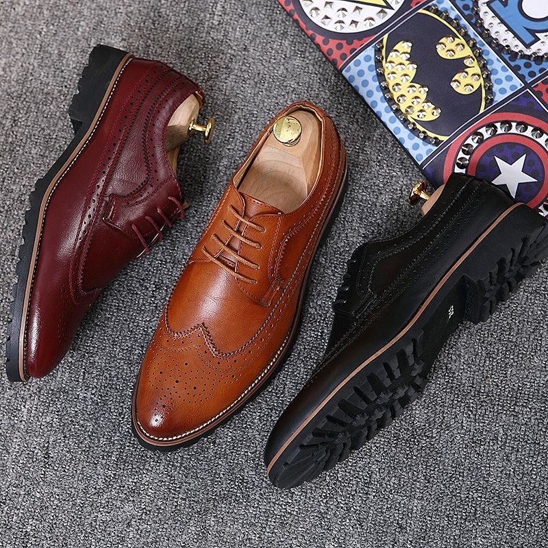 Alemar Męskie Mokasyny Eleganckie Buty - Brązowy