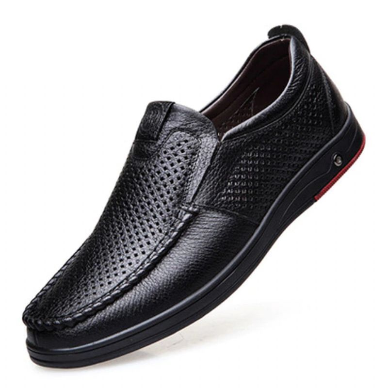 Alevin Męskie Mokasyny Eleganckie Buty - Czarny