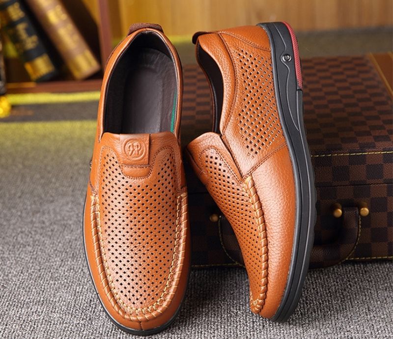 Alevin Męskie Mokasyny Eleganckie Buty - Czarny