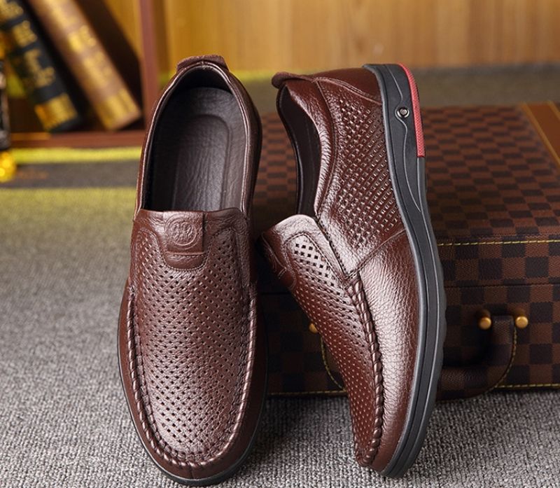 Alevin Męskie Mokasyny Eleganckie Buty - Czarny
