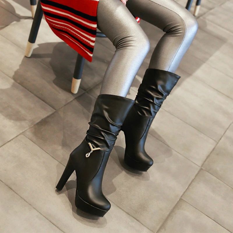 Alicia Damskie Buty Na Platformie Modne - Biały