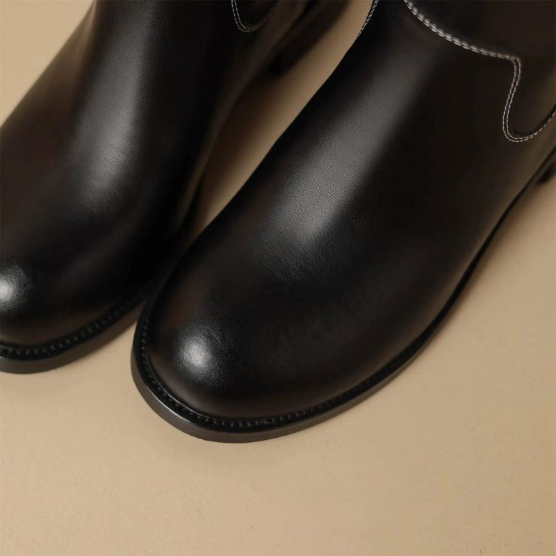 Alisa Damskie Buty Do Połowy Łydki - Morelowy