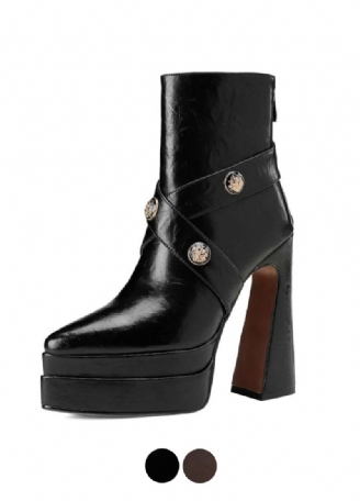 Alixa Damskie Ciepłe Buty Typu Platform Ankle Boots
