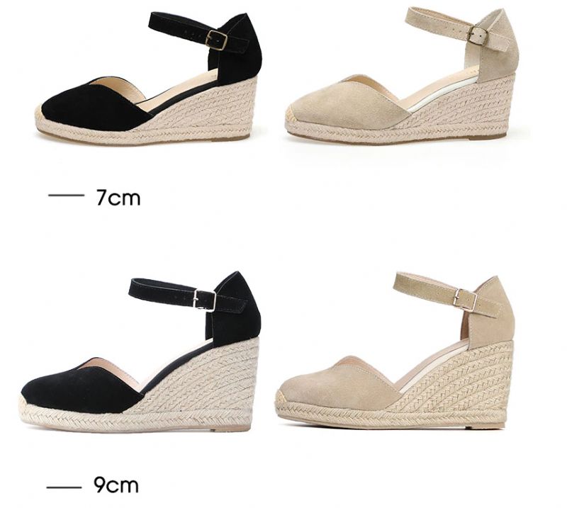 Aliza Damskie Buty Na Koturnie - 9CM V Czarny