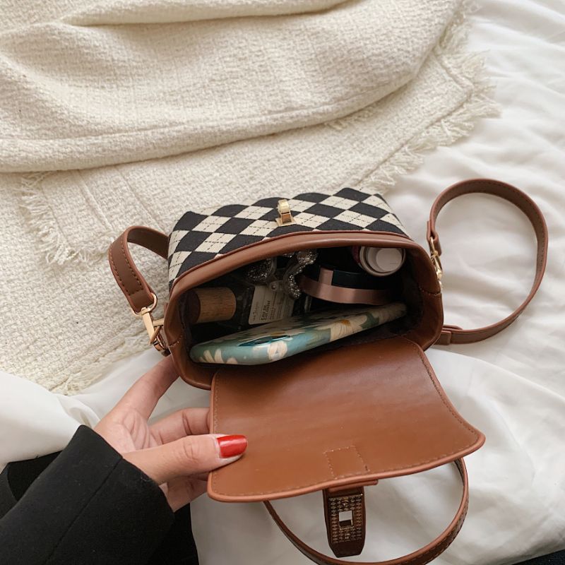 Alpe Damska Mini Torebka Skórzana Crossbody - Czarny
