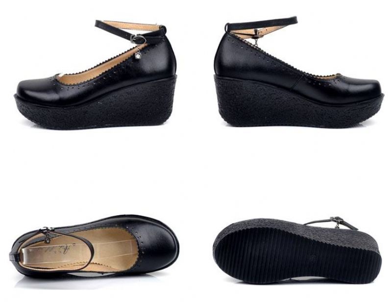 Altamira Damskie Buty Na Platformie Na Koturnie - Khaki