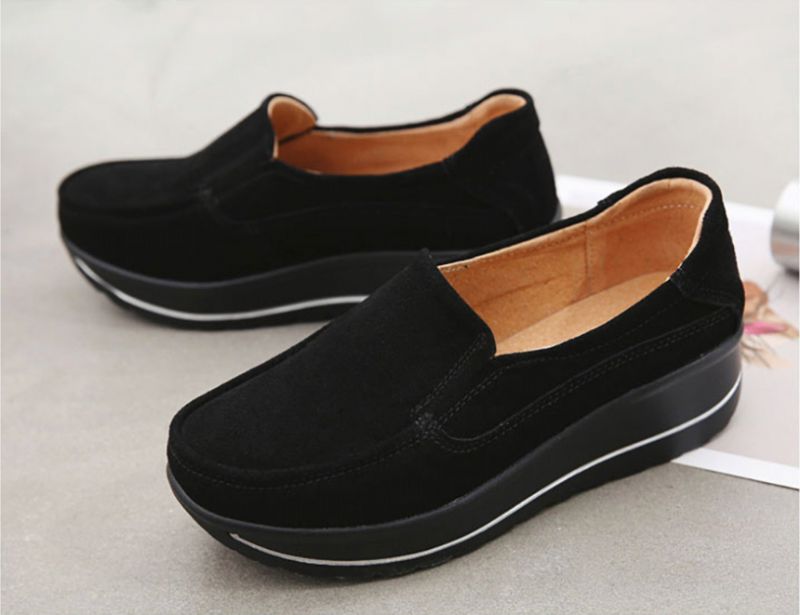 Alzate Damskie Buty Na Platformie - Czarny