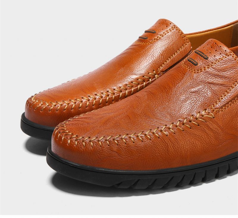 Amadeo Męskie Mokasyny Eleganckie Buty - Czarny