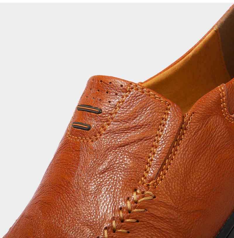 Amadeo Męskie Mokasyny Eleganckie Buty - Czarny
