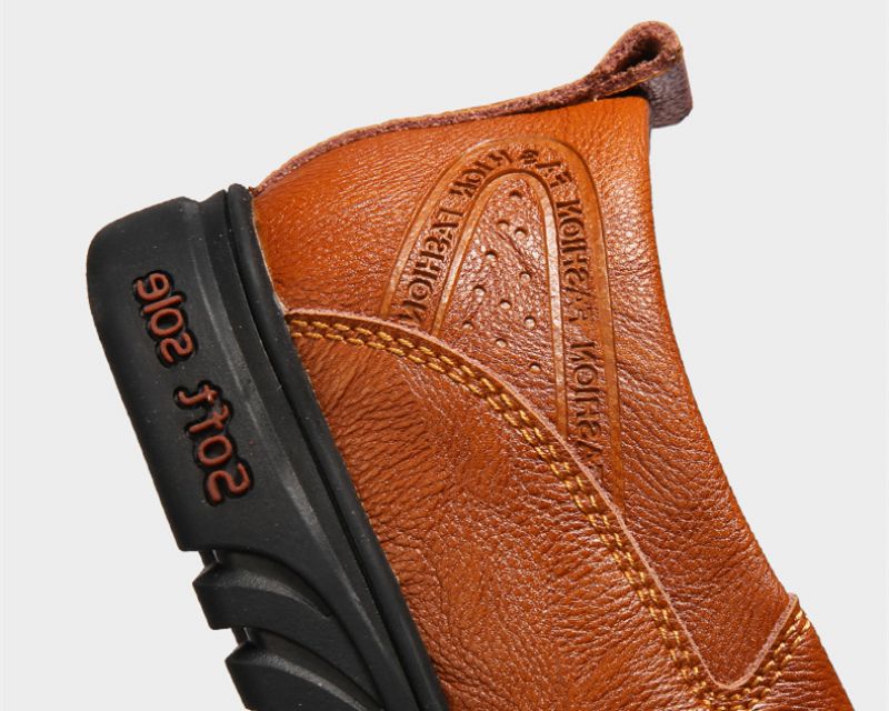 Amadeo Męskie Mokasyny Eleganckie Buty - Czarny