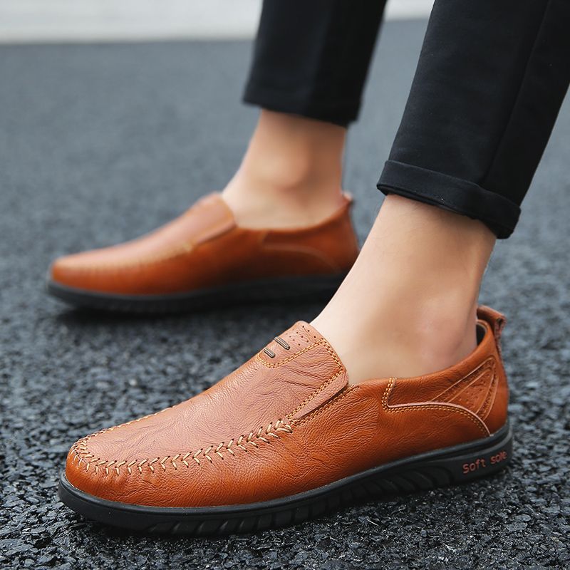 Amadeo Męskie Mokasyny Eleganckie Buty - Czarny