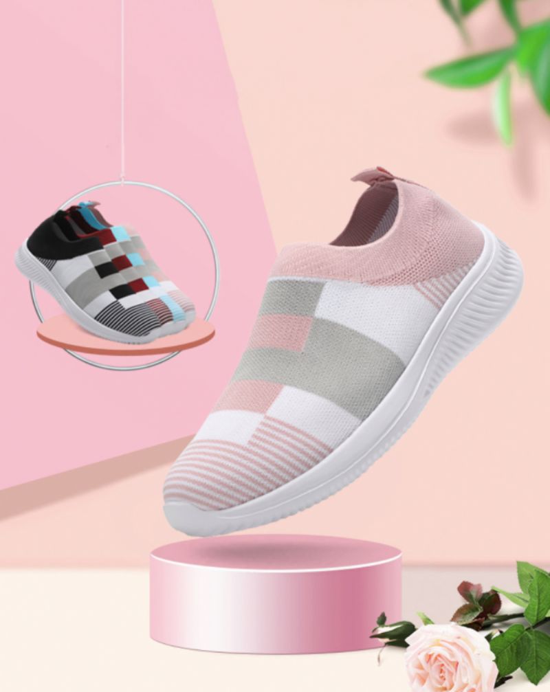Amanda Damskie Płaskie Buty Mokasyny - Różowy