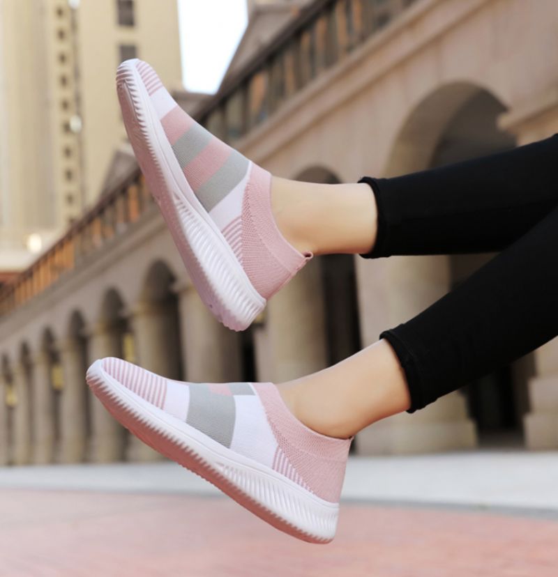 Amanda Damskie Płaskie Buty Mokasyny - Różowy
