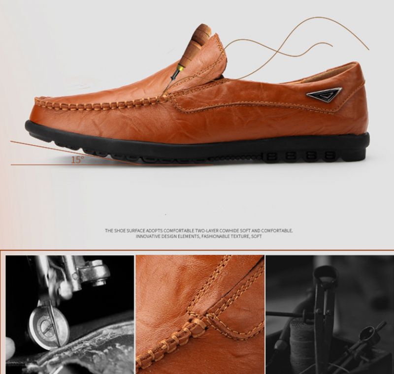 Amando Męskie Mokasyny Eleganckie Buty - Czarny
